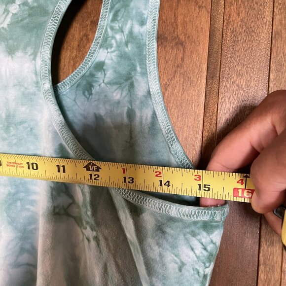 VINTAGE Bamboo Cotton Blend Tie Dyed Hi-Low Razorback Midi Dress - Picture 6 of 15